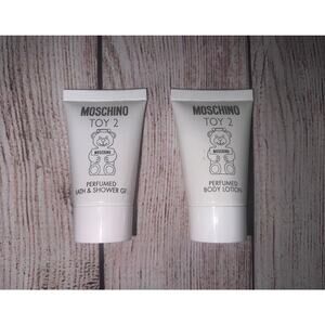 Moschino TOY 2 Bath Gel & Perfumed Body Lotion .8 fl oz /25 ml Travel Size NEW